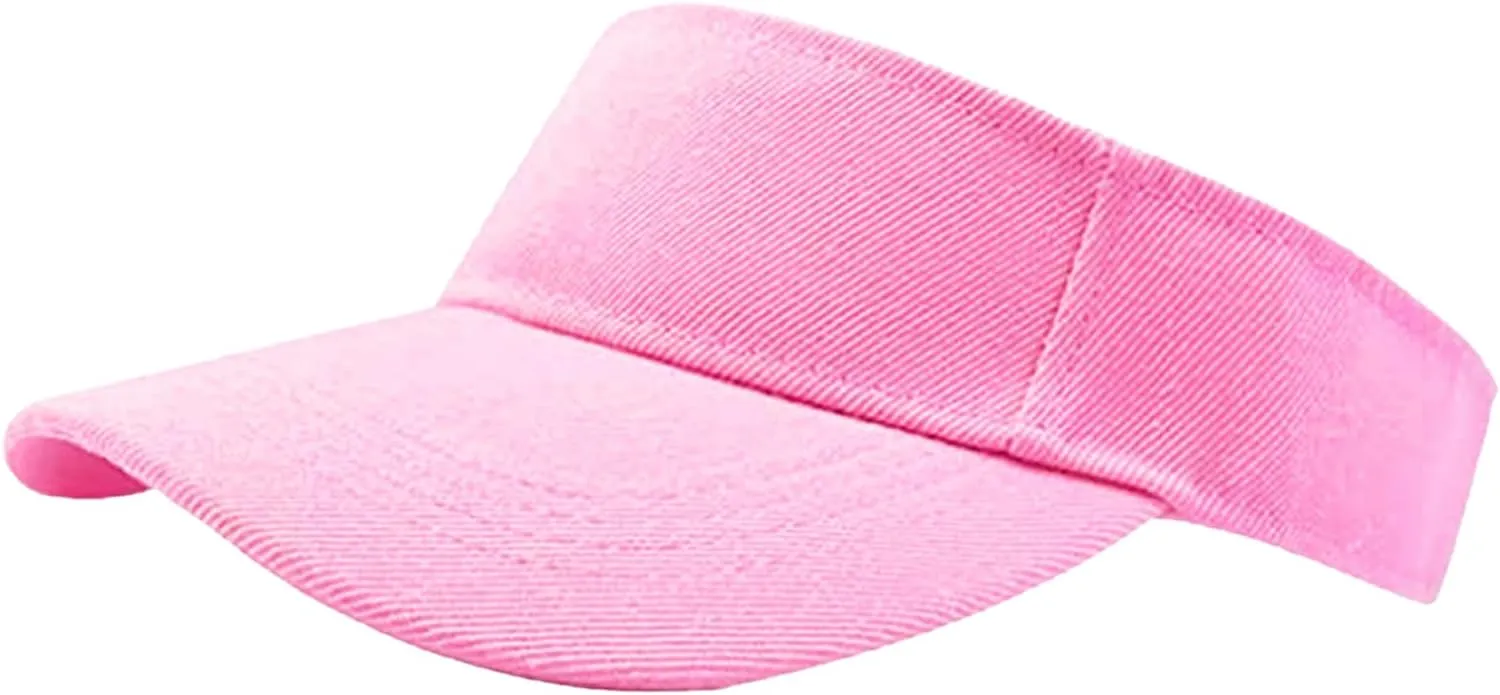 1 Piece of Pink Sun Visor Hat Adjustable Sport Visors for Women and Men (One Size)