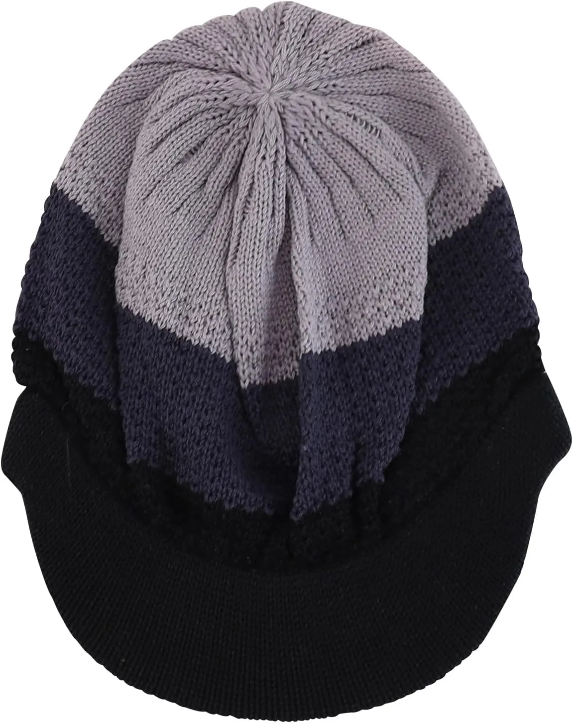 100% Cotton Rasta Knit Beanie Visor
