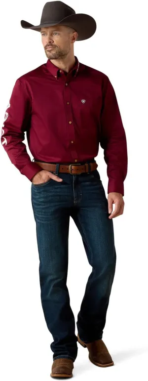 Ariat Men's Big and Tall Team Logo Long Sleeve Twill Shirt
