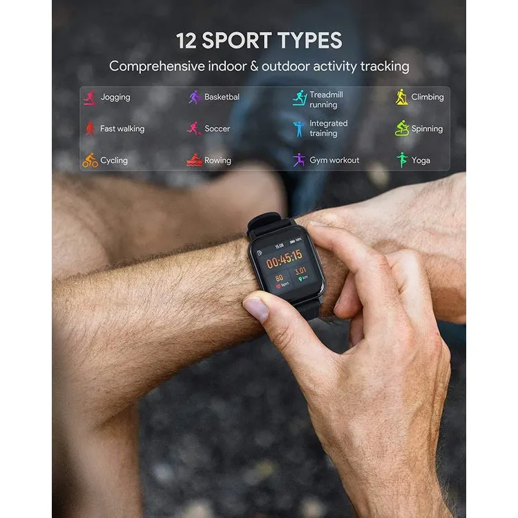 AUKEY Smartwatch Fitness Tracker 12 Activity Modes IPX6 Waterproof