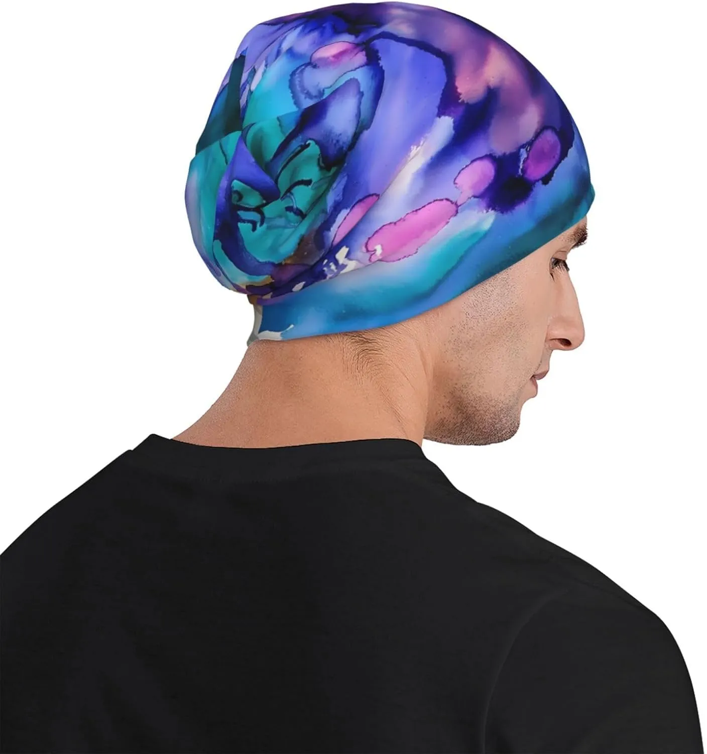 Beautiful Peacock Womens Slouchy Beanie Cotton Chemo Caps Cancer Headwear Hats Turban Baggy Skull Sleep Scarf