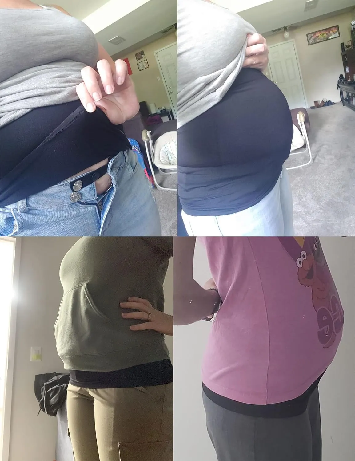 Belly Bands for Pregnant Women Maternity Band for Pants Postpartum Belly Band Pregnancy Band for Jeans