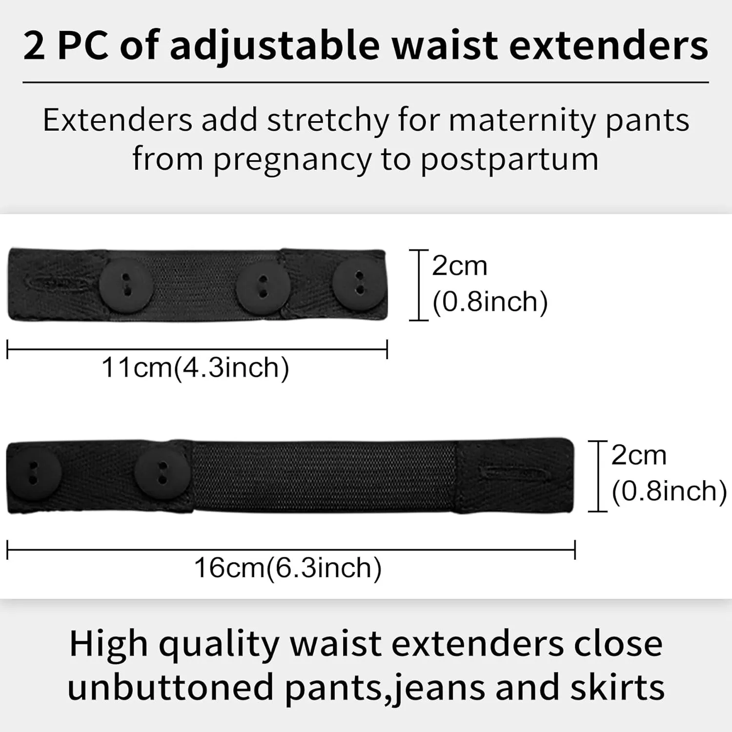 Belly Bands for Pregnant Women Maternity Band for Pants Postpartum Belly Band Pregnancy Band for Jeans