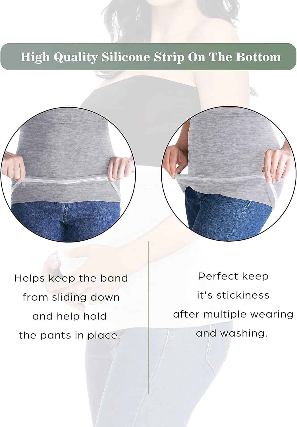 Belly Bands for Pregnant Women Maternity Band for Pants Postpartum Belly Band Pregnancy Band for Jeans