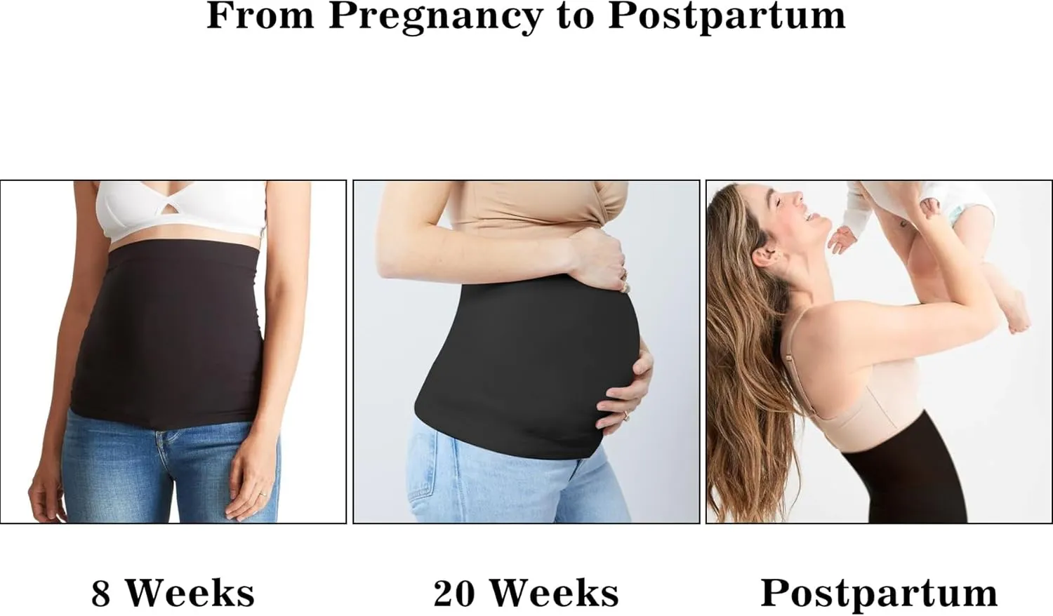 Belly Bands for Pregnant Women Maternity Band for Pants Postpartum Belly Band Pregnancy Band for Jeans