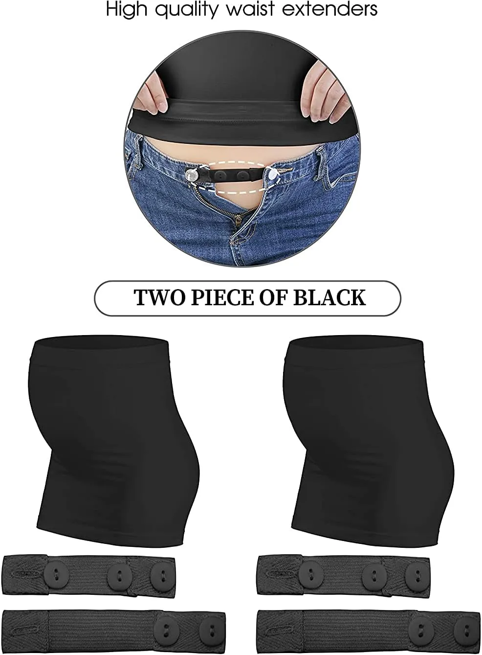 Belly Bands for Pregnant Women Maternity Band for Pants Postpartum Belly Band Pregnancy Band for Jeans
