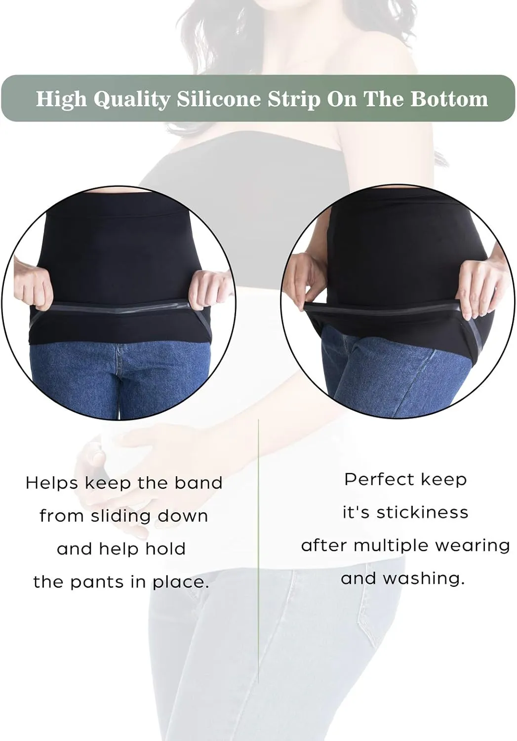 Belly Bands for Pregnant Women Maternity Band for Pants Postpartum Belly Band Pregnancy Band for Jeans