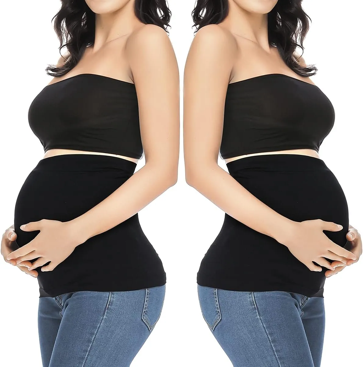 Belly Bands for Pregnant Women Maternity Band for Pants Postpartum Belly Band Pregnancy Band for Jeans