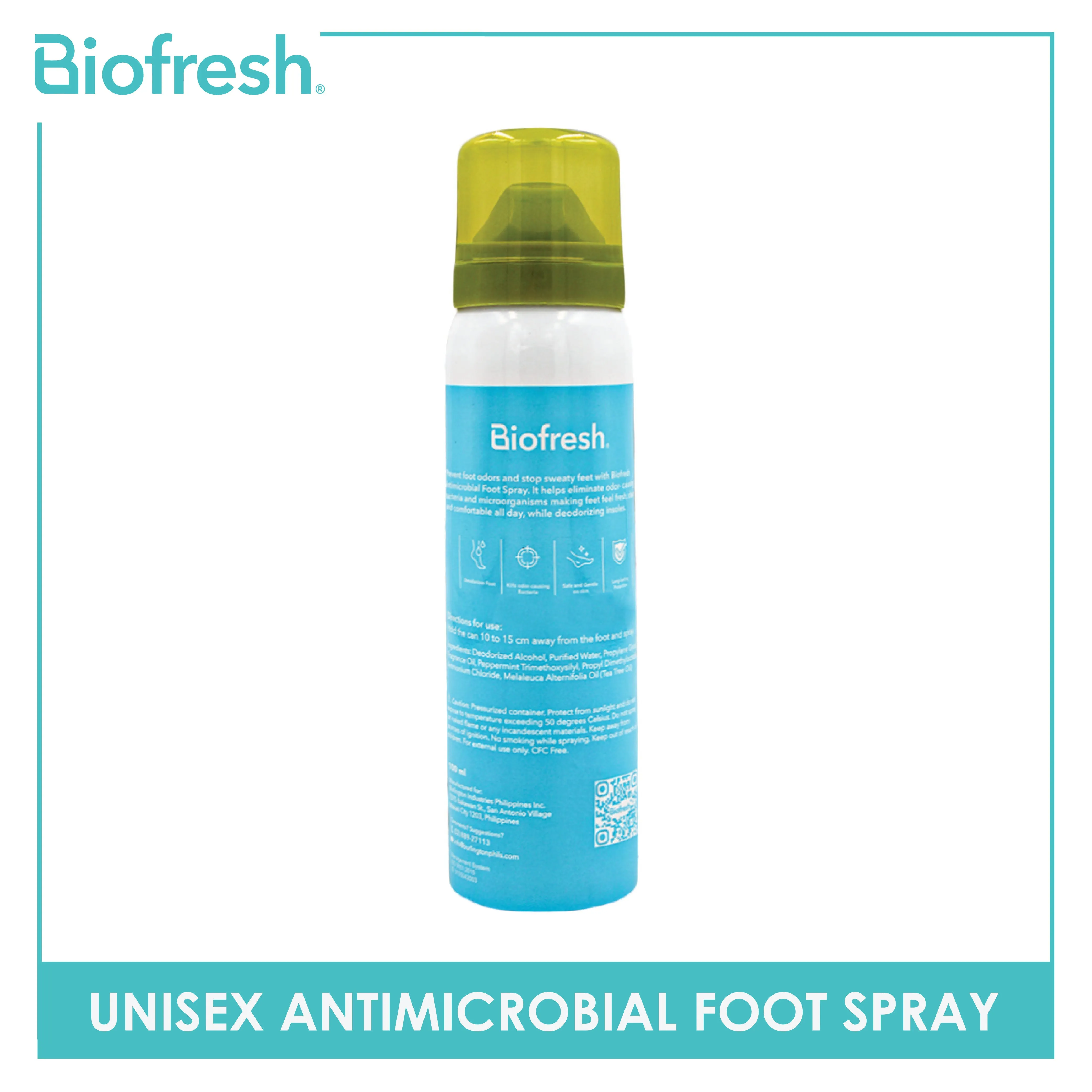 Biofresh Ladies' Antimicrobial Foot Spray FLFS01