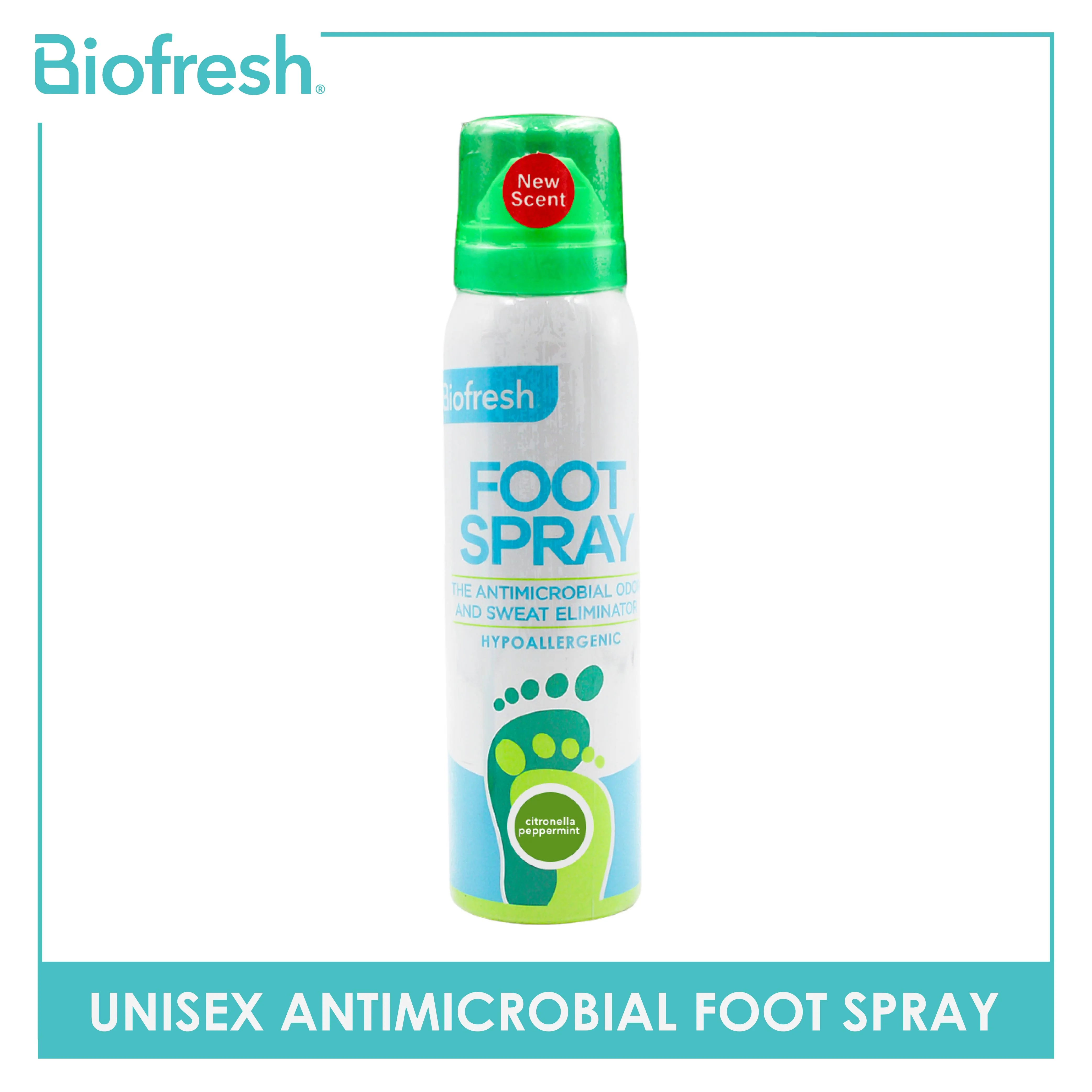 Biofresh Unisex Antimicrobial Citronella Peppermint Foot Spray 1 piece FMFS11