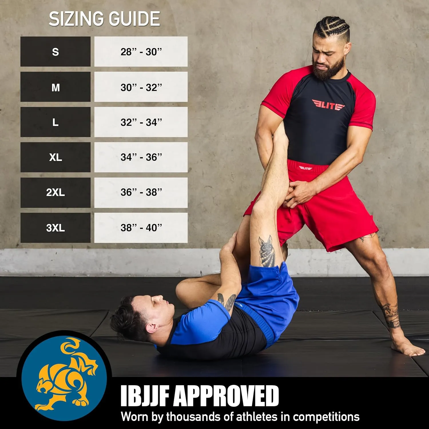 BJJ Shorts for Men  MMA Fight Shorts, No Gi, Jiu Jitsu, Grappling, Boxing, Kickboxing, Cage Fighting, UFC Training Shorts