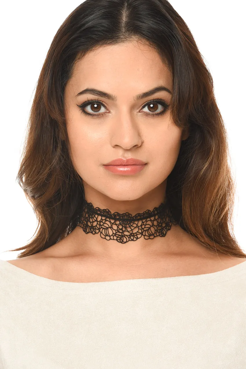 Black Lace Choker Necklace