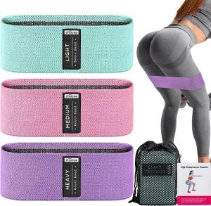Booty Bands Set, Resistance Bands for Working Out, Exercise Bands for Women and Men Legs and Butt, Stretch Bands for Pilates, Yoga Starter Set