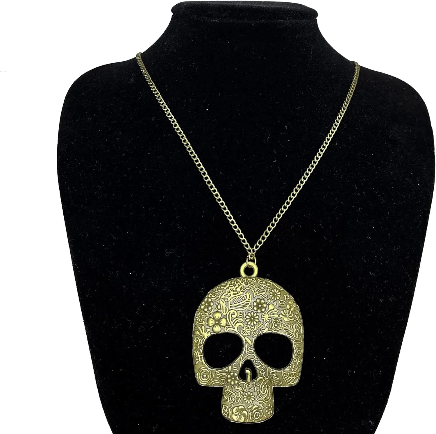 Classic Skull Necklace Pirates of The Caribbean Movies Cursed Aztec Coin Jewelry for Men Choker