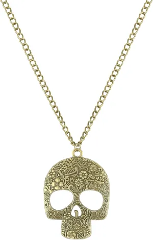 Classic Skull Necklace Pirates of The Caribbean Movies Cursed Aztec Coin Jewelry for Men Choker