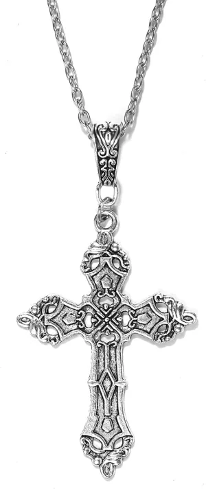 Cross Pendant Necklace Indie Punk Gothic Choker for Egirl Eboy Woman Men