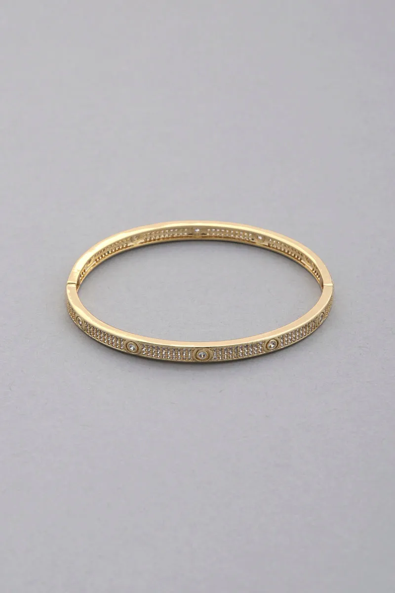 Crystal Metal Bangle Bracelet