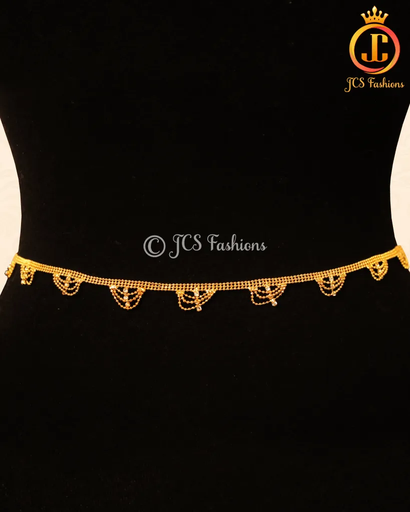 Elegant Gold-Polished Ladies Waist Chain | Stylish Accessory for Any Look