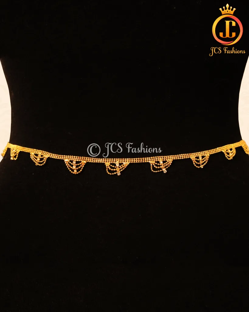 Elegant Gold-Polished Ladies Waist Chain | Stylish Accessory for Any Look