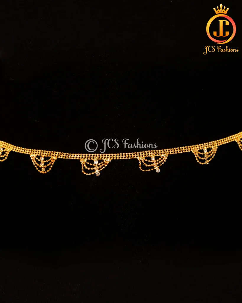 Elegant Gold-Polished Ladies Waist Chain | Stylish Accessory for Any Look