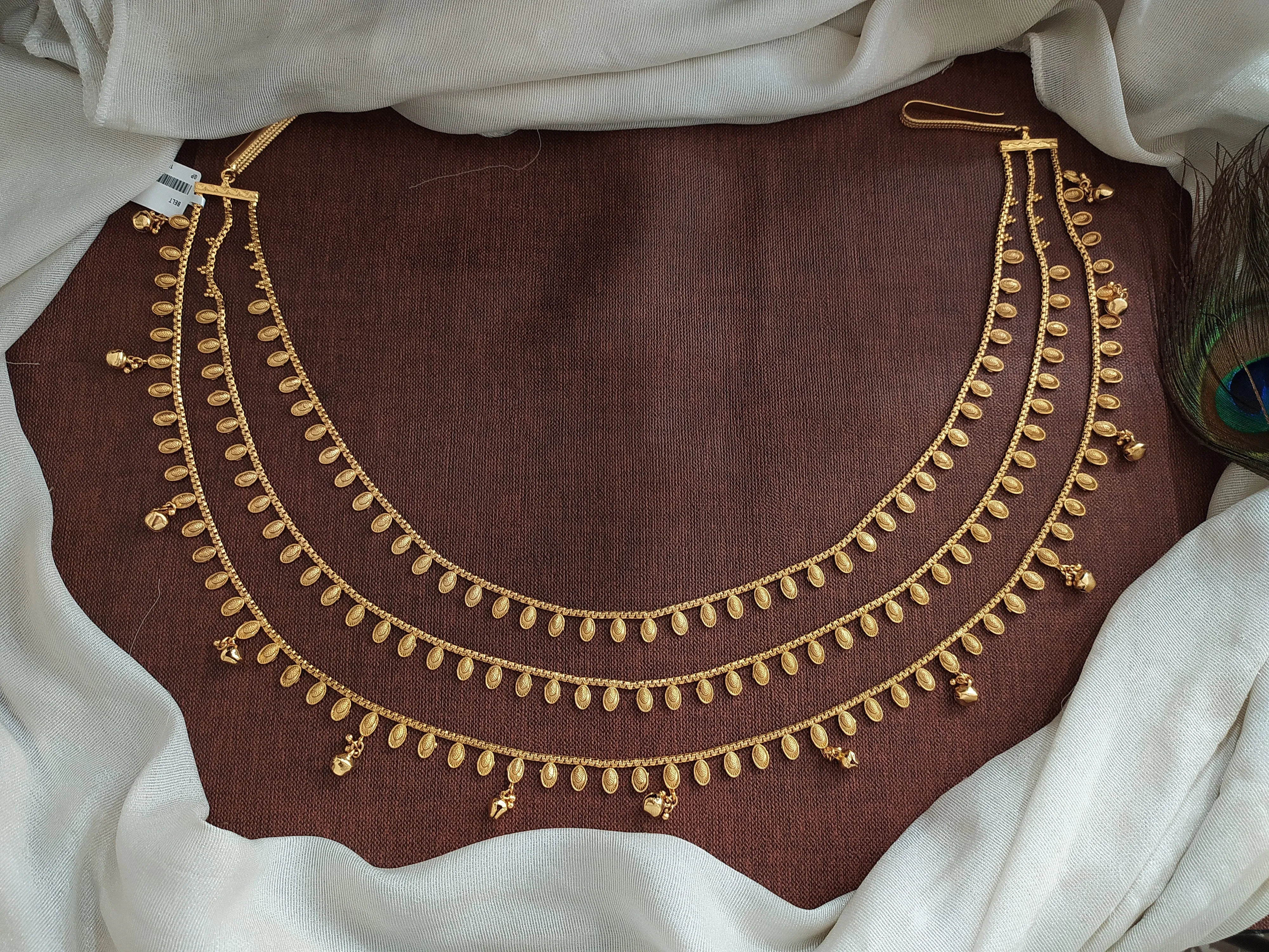 Enchanting Chime With Gold Plated Antique Hip-Chain with Bells