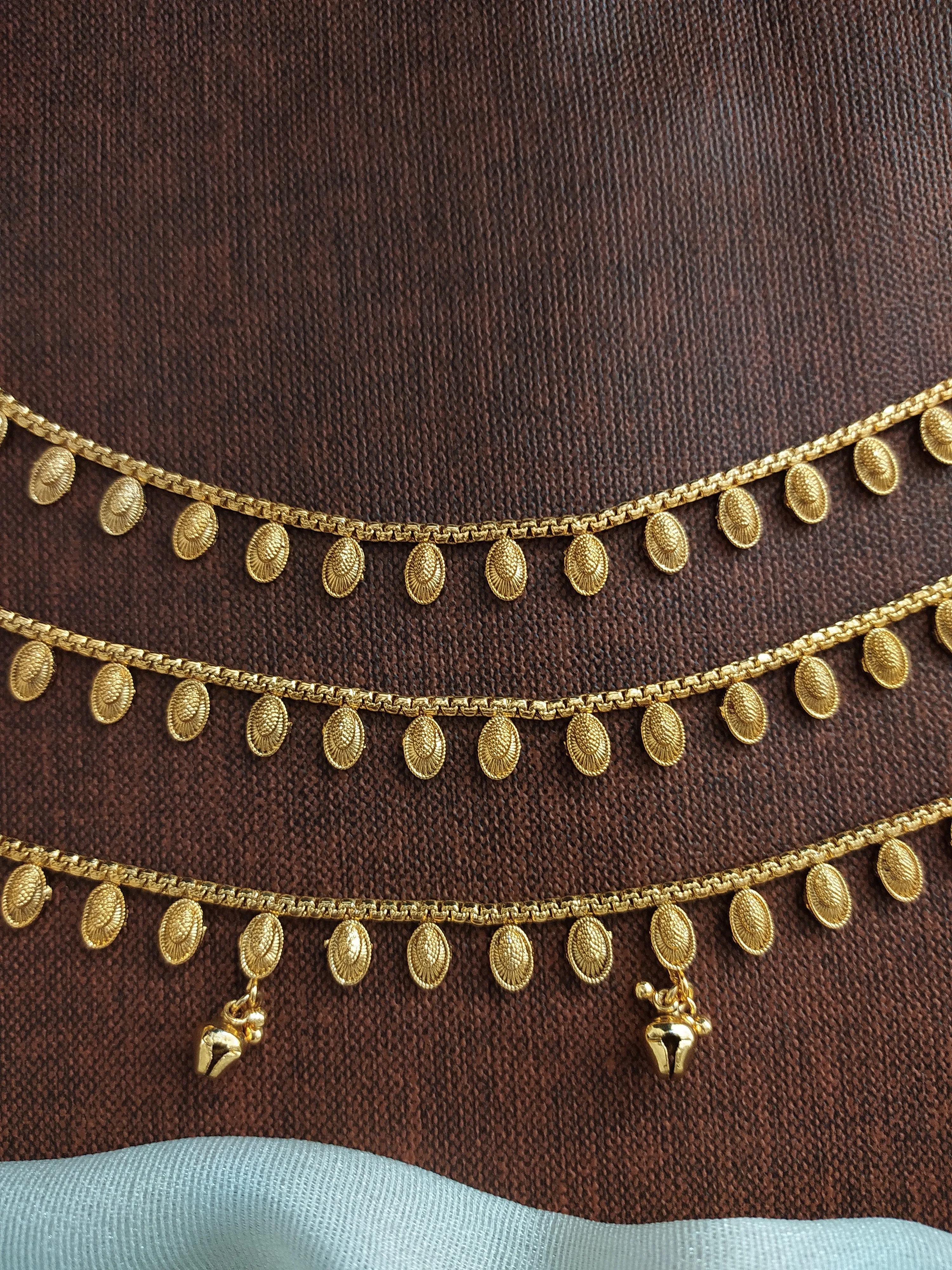 Enchanting Chime With Gold Plated Antique Hip-Chain with Bells