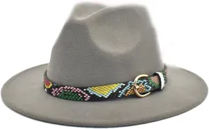 Fedora Hat Woolen Jazz Hat Party Hats Ladies Fedora Hats Men Hats Top Hats Panama 8 Without Chain