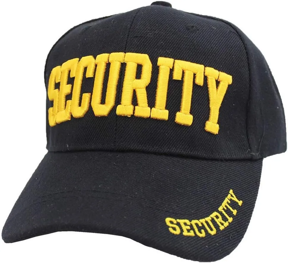 First Class Security Cap with ID On Front, Peak and Back