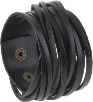 GelConnie Leather Cuff Bracelet Punk Braided Bracelets Rock Leather Wristbands Faux Mens Leather Bracelet Gothic Viking Bangle Adjustable Wrap Bracelet for Women,Men
