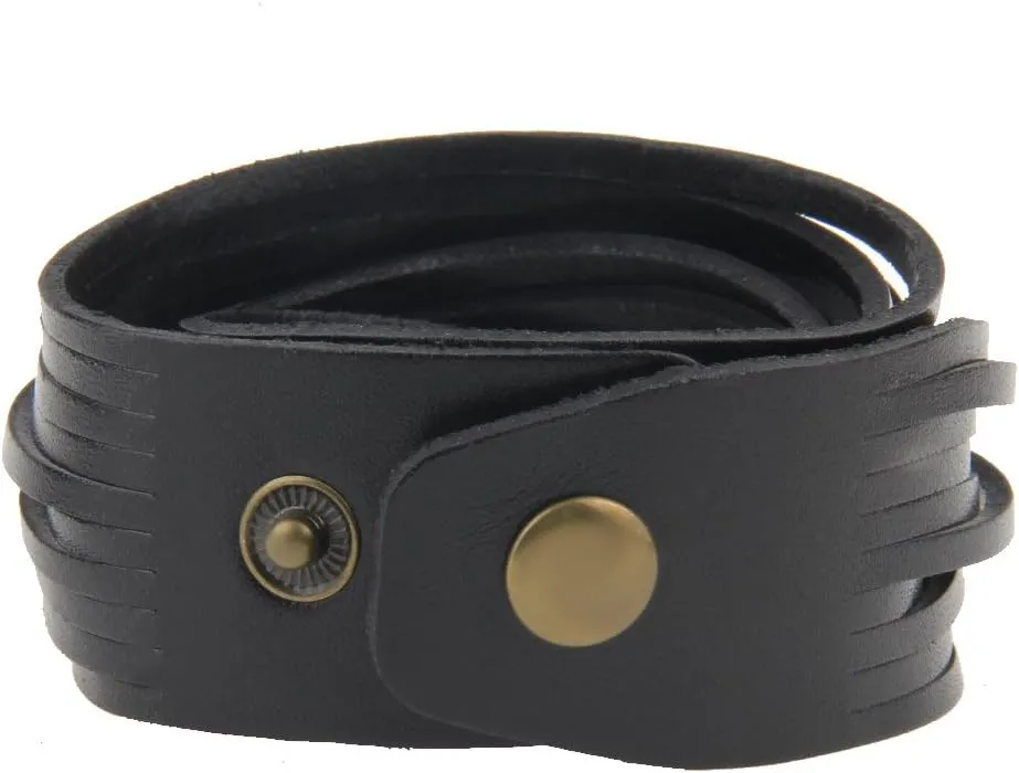 GelConnie Leather Cuff Bracelet Punk Braided Bracelets Rock Leather Wristbands Faux Mens Leather Bracelet Gothic Viking Bangle Adjustable Wrap Bracelet for Women,Men