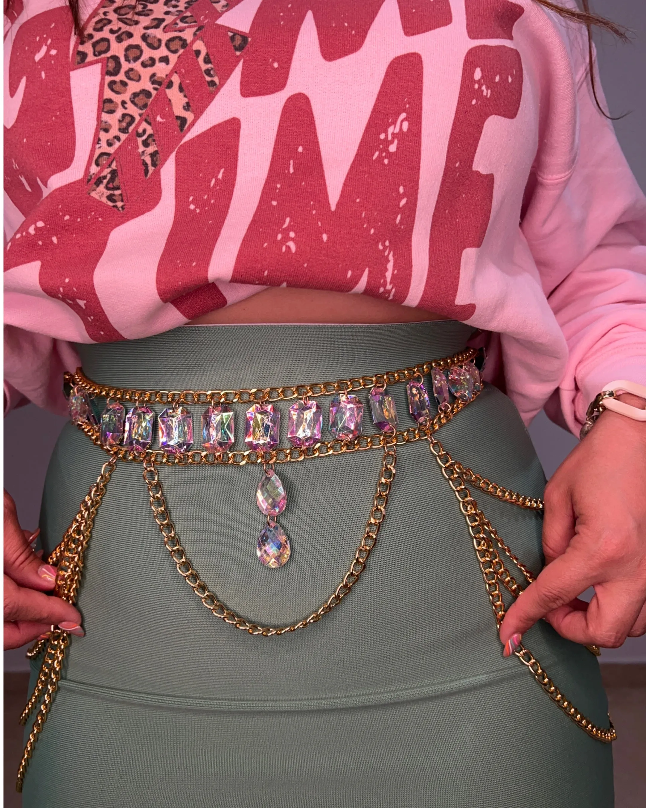 Gemstone Goddess Layered Waist Chain