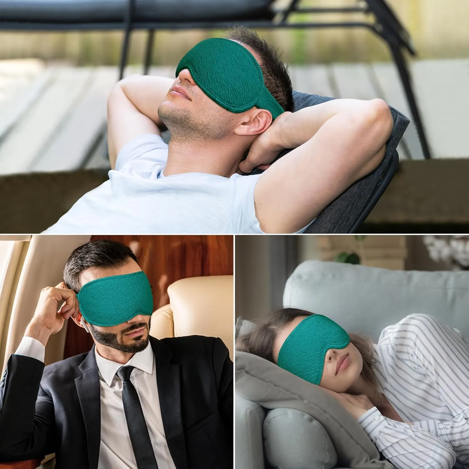 Gritin 100% Blackout Sleep Eye Mask for Women Men,Zero Eye Pressure Sleeping Mask-Ergonomic Design 3D Cutout Eye Movement and Eyelash Friendly Night Blindfold,Soft&Comfortable for Sleeping-Navy Blue