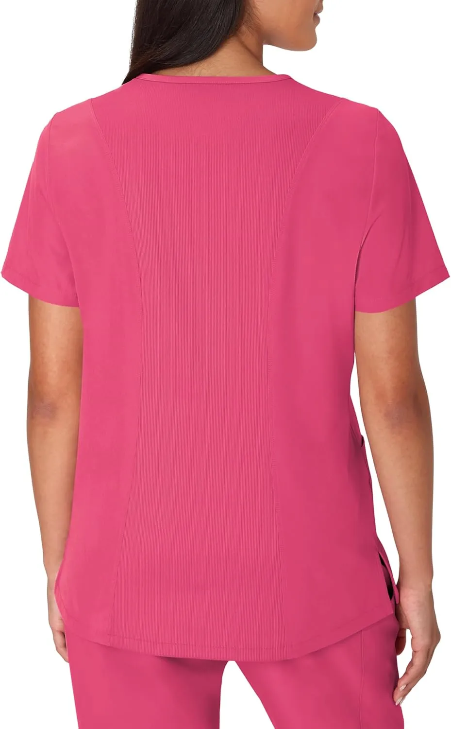 Hanes Women's Scrubs Healthcare Top, Moisture-Wicking Stretch Scrub Shirts, Ribbed Back Panel