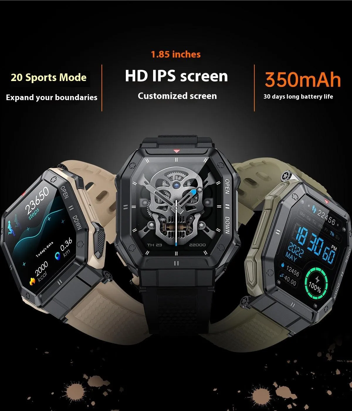 Herren uhren Sport Smartwatch Bluetooth Damen Armbanduhr Smartwatch mit Anruf