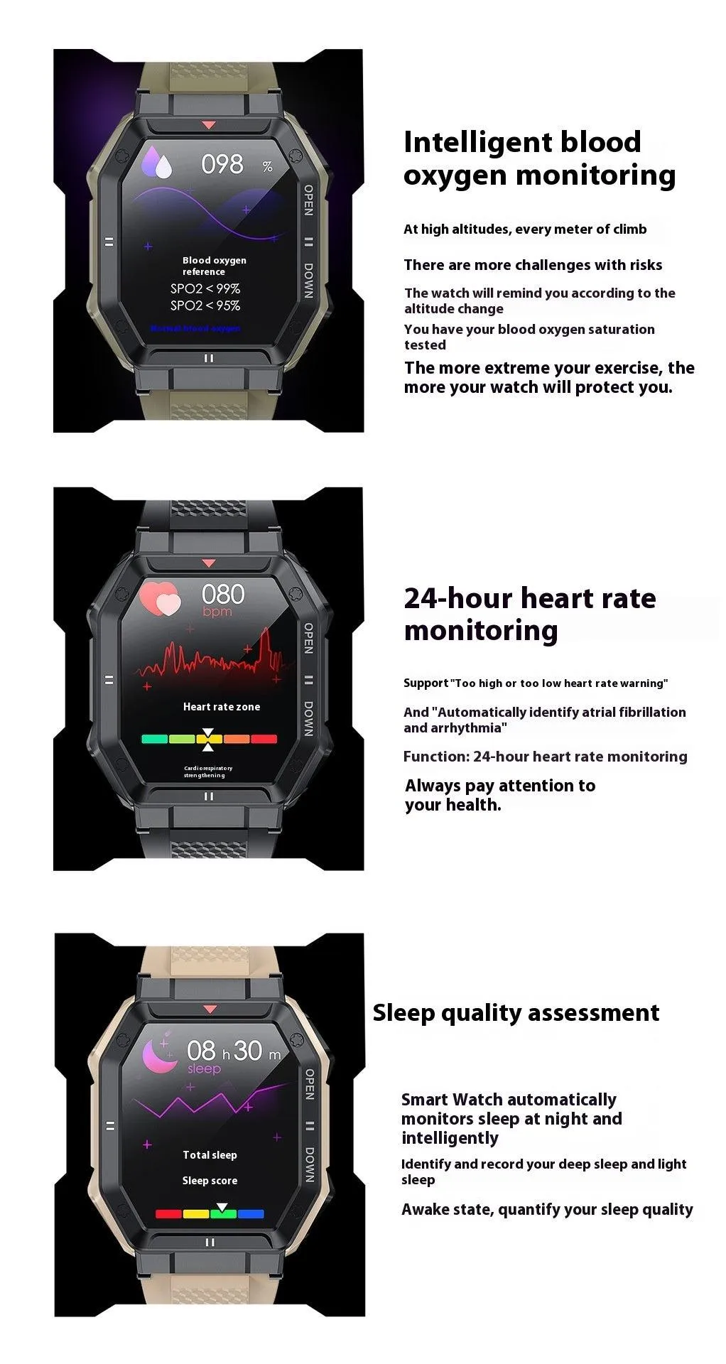 Herren uhren Sport Smartwatch Bluetooth Damen Armbanduhr Smartwatch mit Anruf