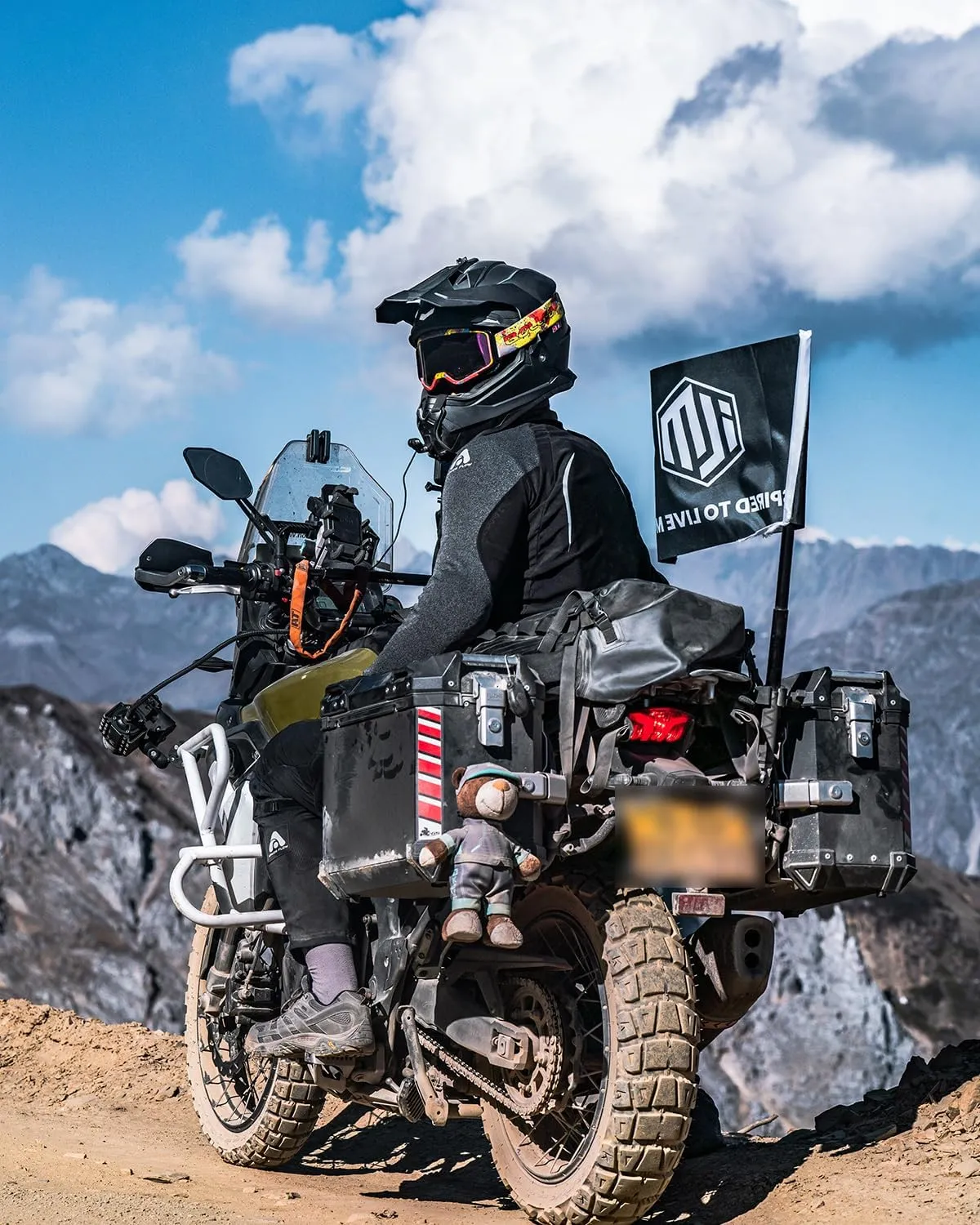 ILM Dual Sport Adventure Motorcycle Helmet with Pinlock Compatible Sun Visor Snowmobile ATV Dirt Bike Off Road Casco Model WS902 RedBlack Medium