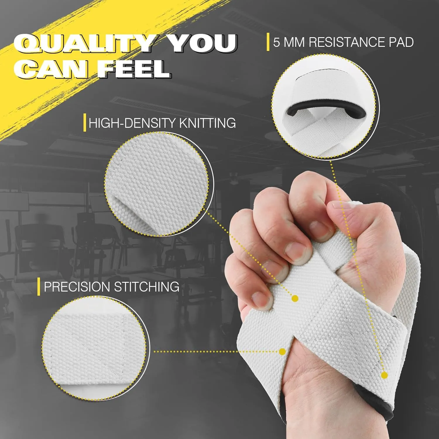 Lifting Wrist Straps for Weightlifting, Deadlift Straps for Strength Training, Grips Weight Workout Straps Gym for Men
