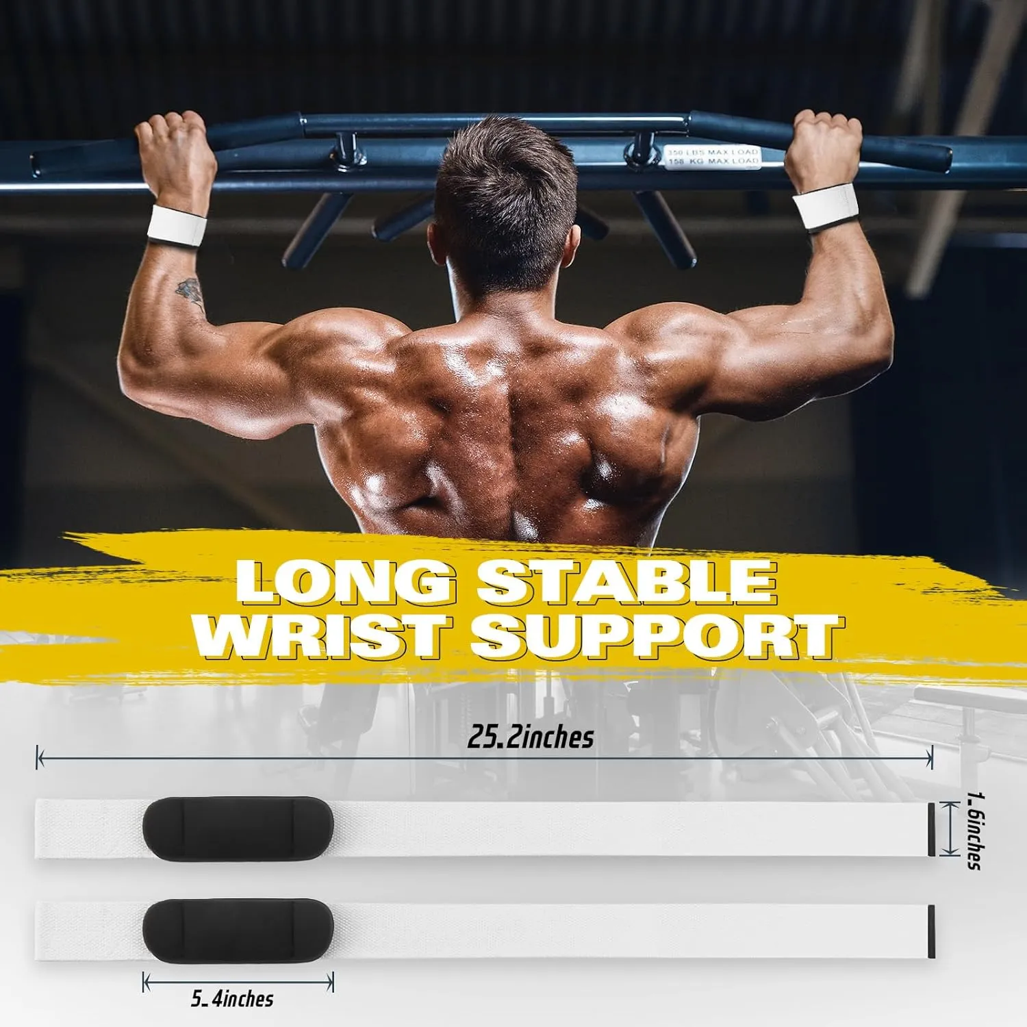 Lifting Wrist Straps for Weightlifting, Deadlift Straps for Strength Training, Grips Weight Workout Straps Gym for Men