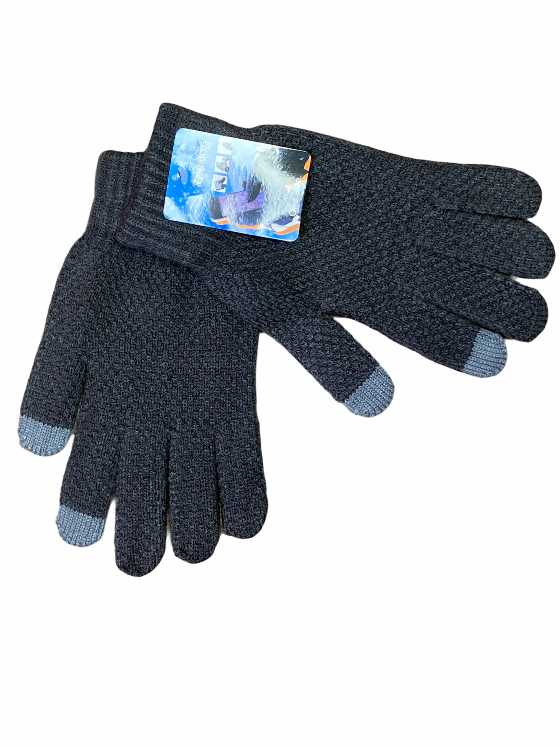 Men’s knitted touch screen gloves