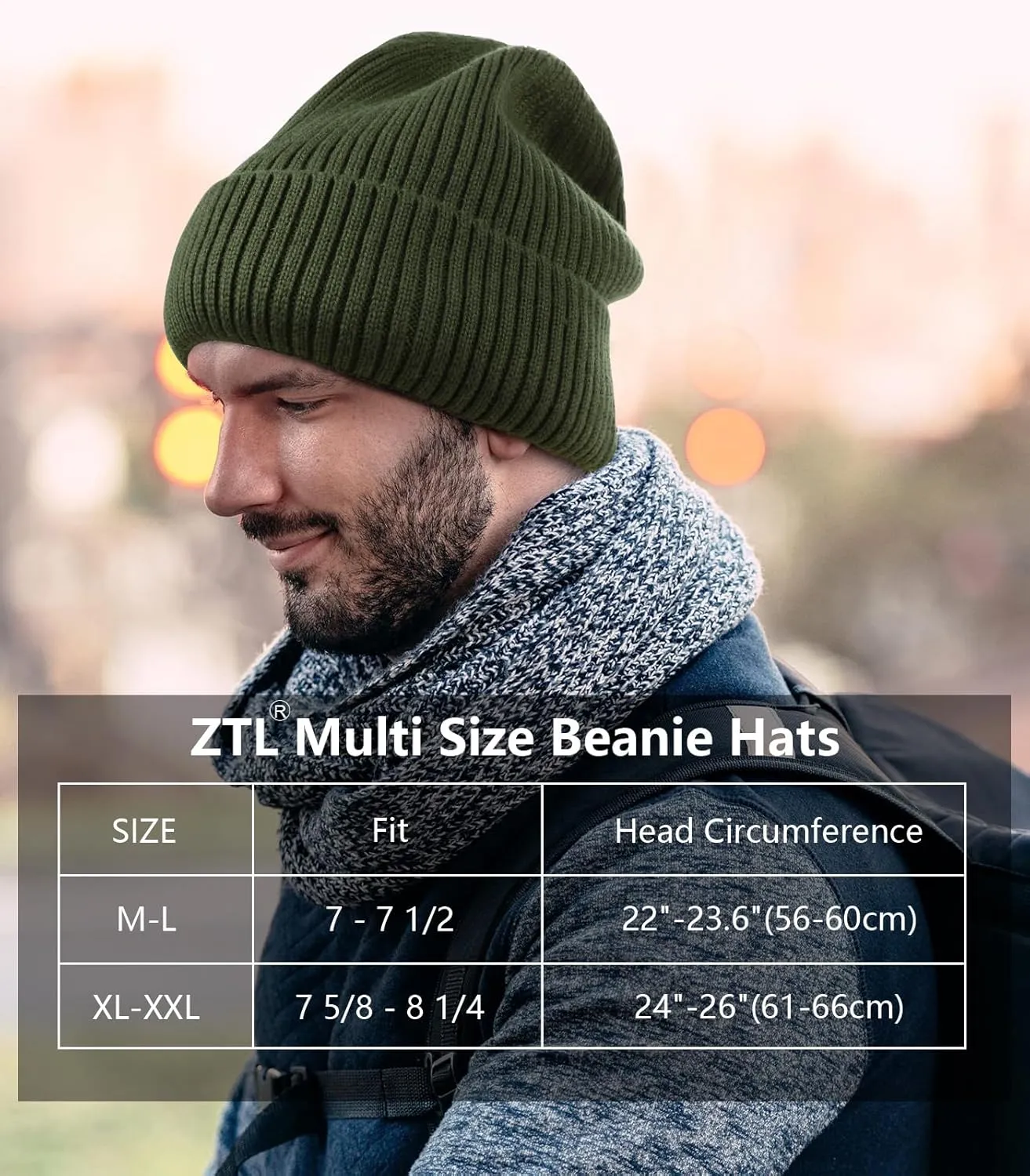 M/L/XL/XXL Waterproof Merino Wool Beanie for Men Women, Warm Fleece Lined Rainproof Windproof Winter Hat for All Weather