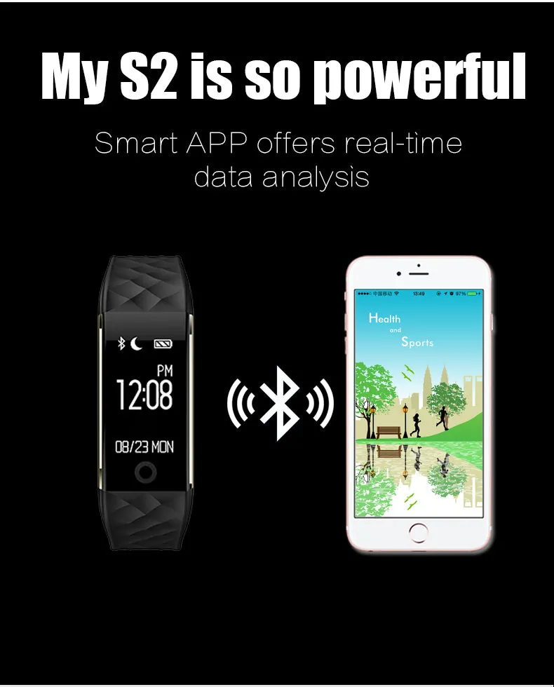 MyFit Bluetooth Wrist Watch for Android & IOS