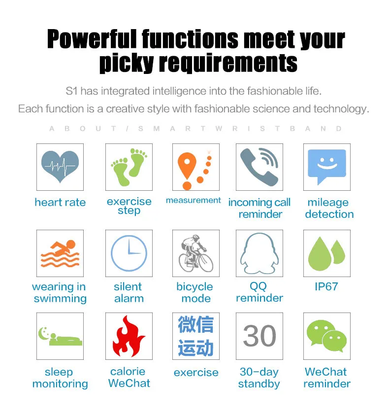 MyFit Bluetooth Wrist Watch for Android & IOS