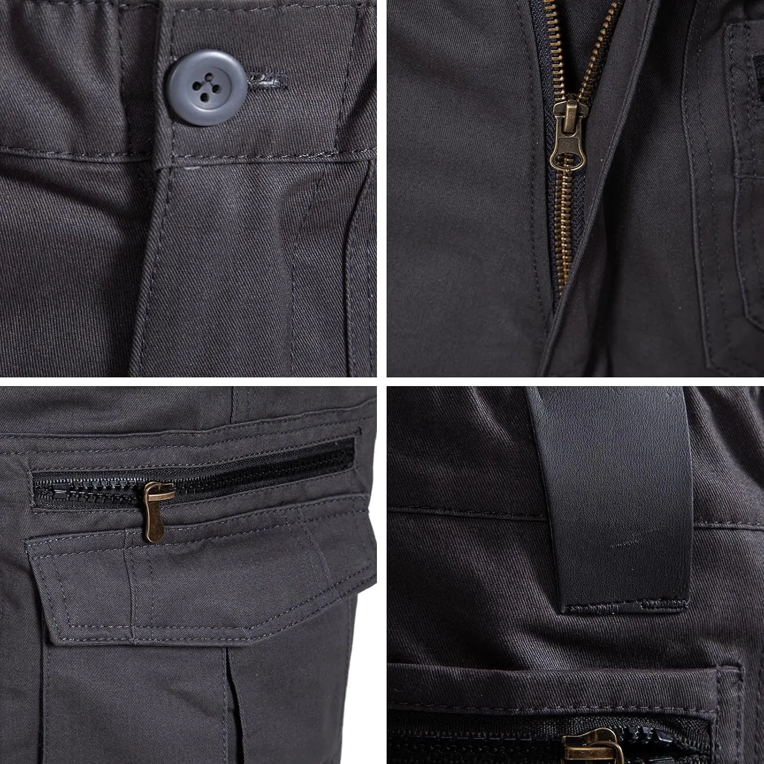 Mylldey Mens Cargo Shorts 12 Pockets Hiking Shorts Regular Fit Men Elastic Waist Cotton Cargo Shorts