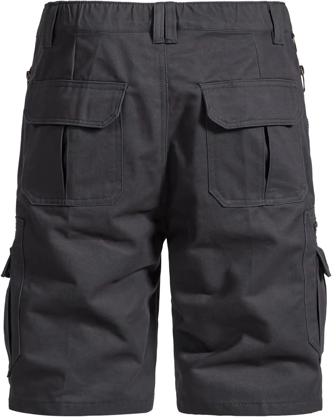 Mylldey Mens Cargo Shorts 12 Pockets Hiking Shorts Regular Fit Men Elastic Waist Cotton Cargo Shorts