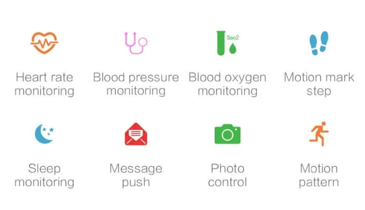 P68 Fitness Smartwatch with Heart Rate and Blood Pressure Monitoring for Xiaomi and Huawei Devices