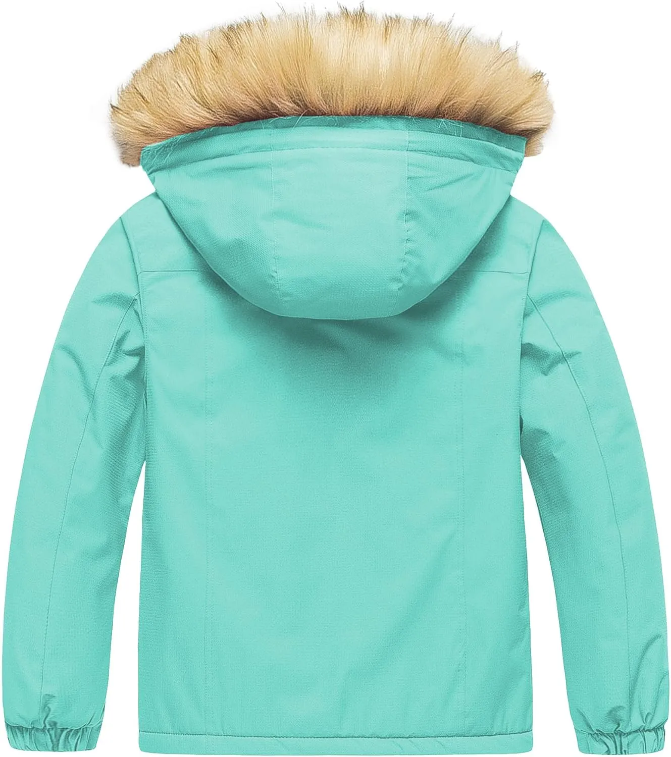 Pursky Girl's Waterproof Ski Jacket Kids Winter Snow Coats Fleece Raincoat Parka