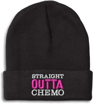 Speedy Pros Beanies for Men Straight Outta Chemo Skull Cap Winter Hats for Women Acrylic 1 Size