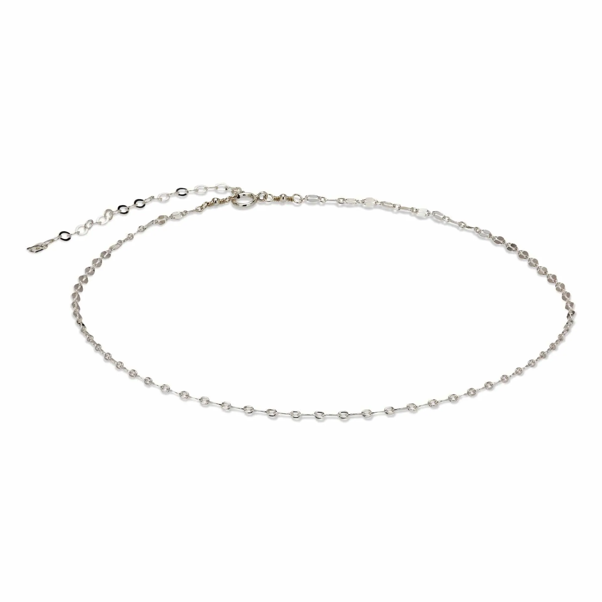 Sterling Silver Choker, Lace Chain Choker Necklace for Women