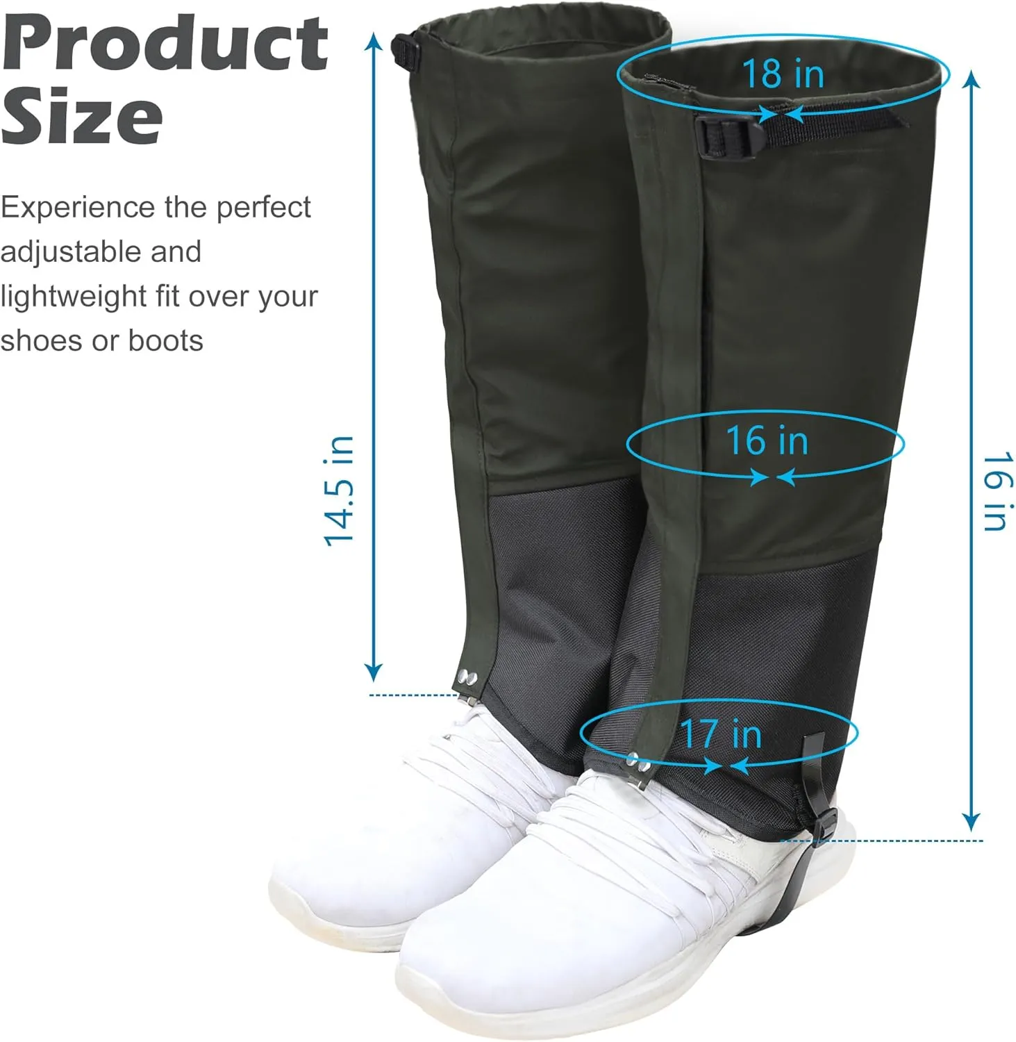 Tlswshsy Trimmer Brush Leg Gaiters-Waterproof Leg Guards for Trimming-Adjustable Lawn Care Leg Protection for Men and Women