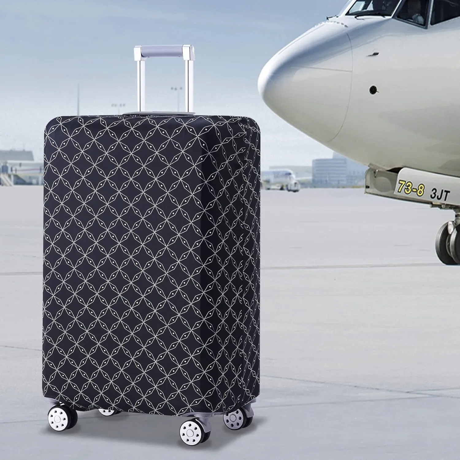 TRAVELKIN Luggage Covers For Suitcase Tsa Approved,Suitcase Cover Protector Fit 18-32 Inch Luggage